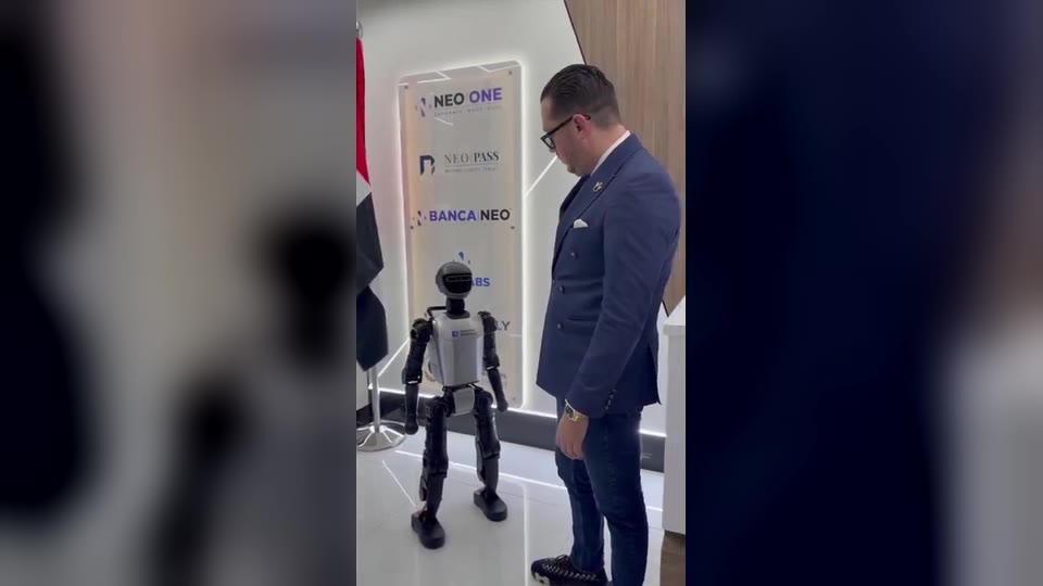 Booster Robotics humanoid robot at the My NEO Group office