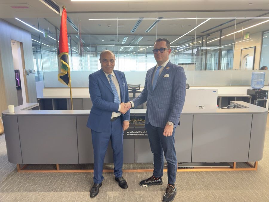 With Dr Sediri Hedi, Professional Arab Boxing Championship talks, Dubai