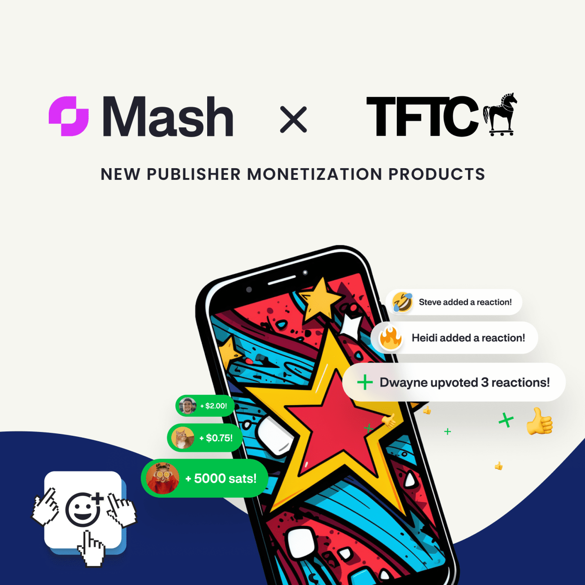 Mash And TFTC Partner Launch New Publisher Monetization Products Powered By Bitcoin & Lightning
