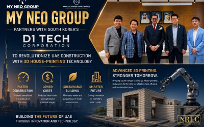 Sheikh Maktoum NEO Technologies Office Partners with South Korea’s D1 Tech Corporation to Revolutionize UAE Construction with 3D House-Printing Technology