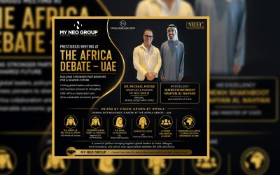 Prestigious Meeting at THE AFRICA DEBATE – UAE: Dr. Mickael Mosse and His Excellency Sheikh Shakhboot Nahyan Al Nahyan Among Influential Leaders Building Global Partnerships