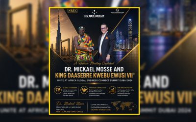 A Historic Meeting Captured: Dr. Mickael Mosse and King Daasebre Kwebu Ewusi VII® Unite at Africa Global Business Connect Summit Dubai 2024