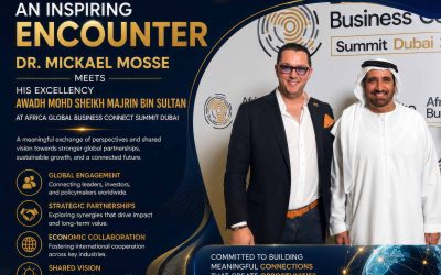 An Inspiring Encounter: Dr. Mickael Mosse Meets His Excellency Awadh MOHD Sheikh Majrin Bin Sultan at Africa Global Business Connect Summit Dubai