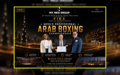 Dr. Mickael Mosse and Sheikh Maktoum NEO Technologies Office Join Forces with F.I.B.A to Bring World Pro Arab Boxing Championship to Dubai